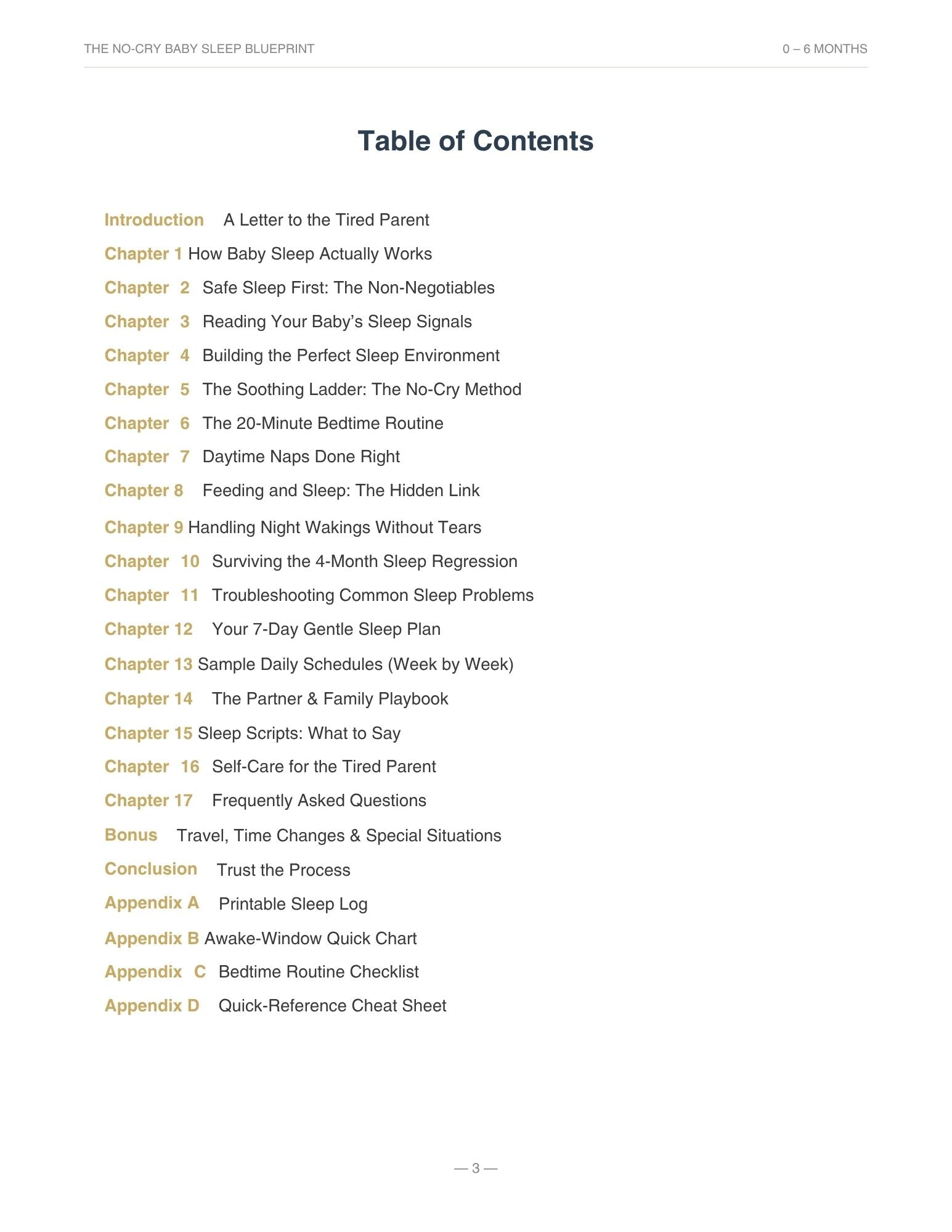 THE NO-CRY BABY SLEEP BLUEPRINT Instant download