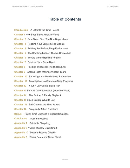THE NO-CRY BABY SLEEP BLUEPRINT Instant download